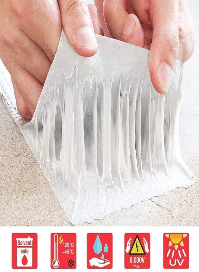 REZDAX Leakage Repair Waterproof Tape for Pipe Leakage Aluminium Foil Tape Waterproof Adhesive Tape Sealing Butyl Rubber Tape for Surface Crack Leakage Repair Tape (5CM*5M (Pack Of 1)) - Image 2